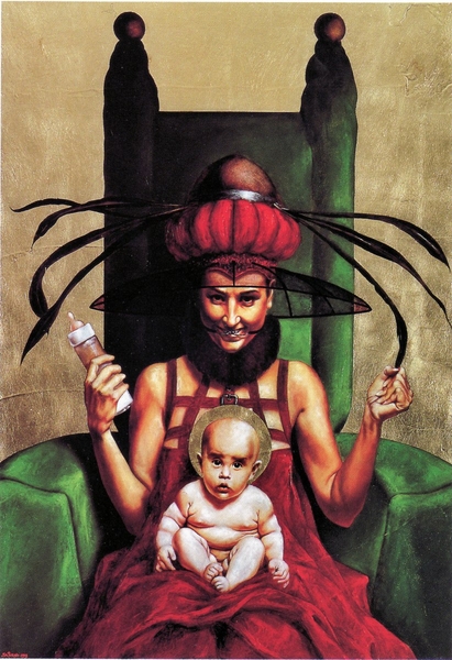 1993 Linda e sua madre 120x90